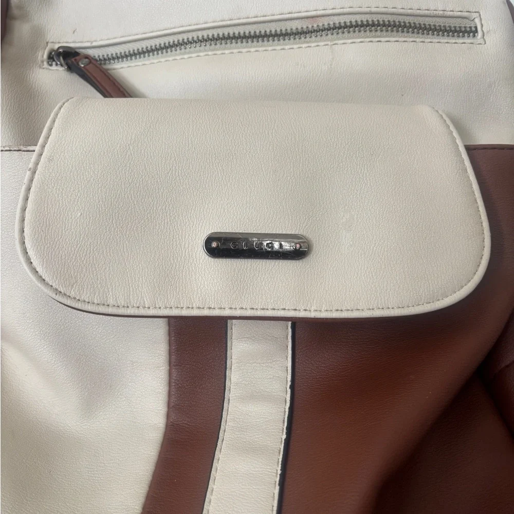 4 for $20 item Two-Tone Brown and Cream Backpack